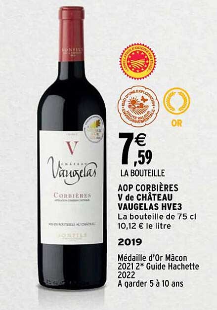 aop corbières v de château vaugelas hve3 2019