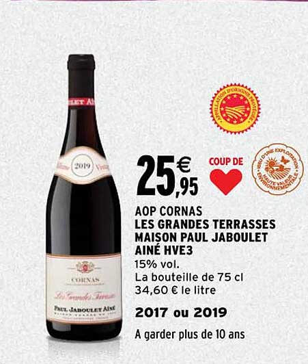 aop cornas les grandes terrasses maison paul jaboulet ainé hve3 2017 ou 2019