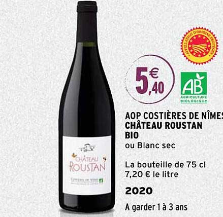 aop costières de nîmes château roustan bio 2020