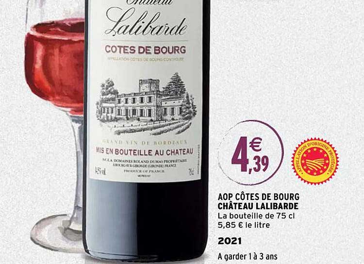 Aop Côtes De Bourg Château Lalibarde 2021