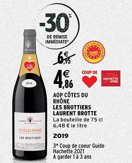 aop côtes du rhône les brottiers laurent brotte 2019