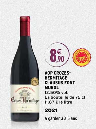 aop crozes-hermitage clausus font murol 2021