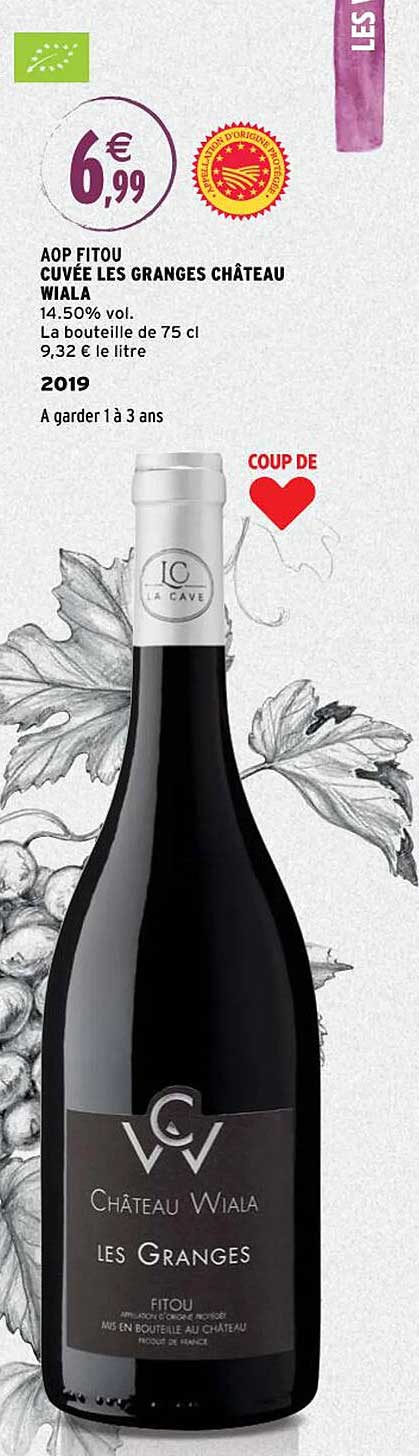 aop fitou cuvée les granges château wiala 2019