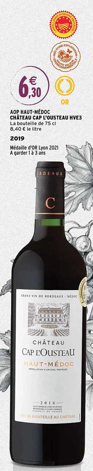 aop haut-médoc château cap l'ousteau hve3 2019