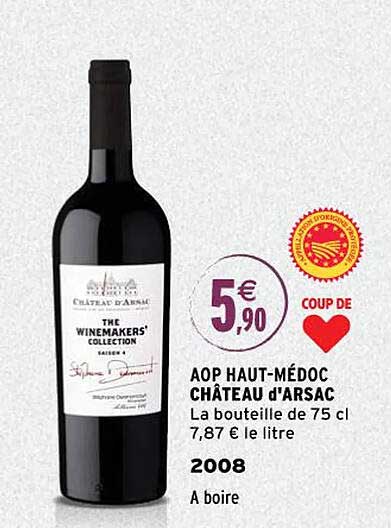 aop haut-médoc château d'arsac 2008