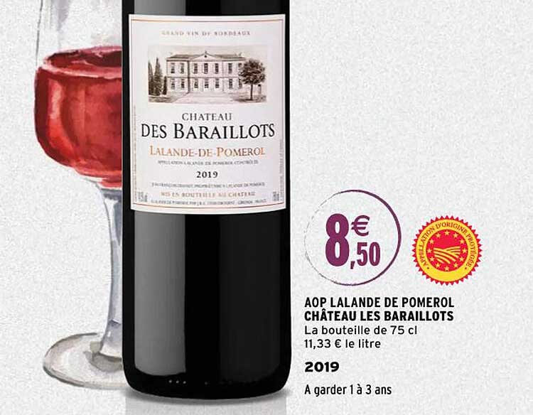 aop lalande de pomerol château les baraillots 2019