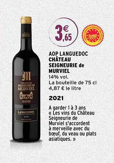aop languedoc château seigneurie de murviel 2021