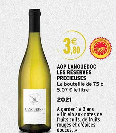 aop languedoc les réserves précieuses 2021