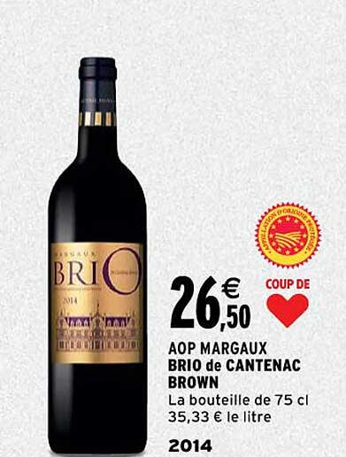aop margaux brio de cantenac brown 2014