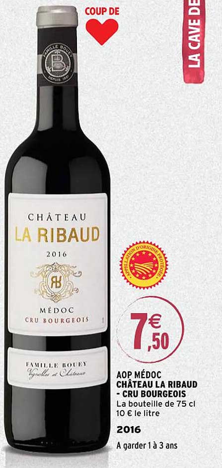 Aop Médoc Château La Ribaud - Cru Bourgeois 2016