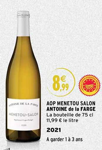 Aop Menetou Salon Antoine De La Farge 2021