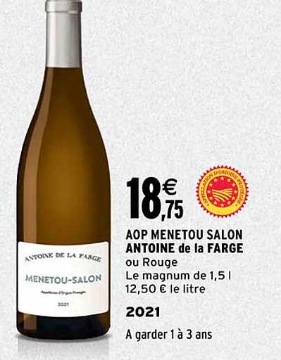 aop menetou salon antoine de la farge 2021