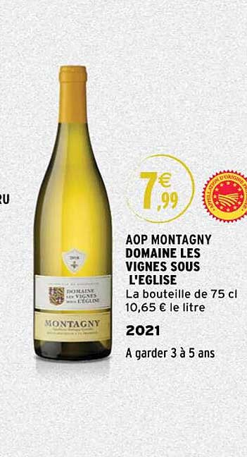aop montagny domaine les vignes sous l'église 2021
