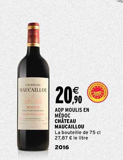 aop moulis en médoc château maucaillou 2016