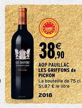 aop pauillac les griffons de pichon 2018