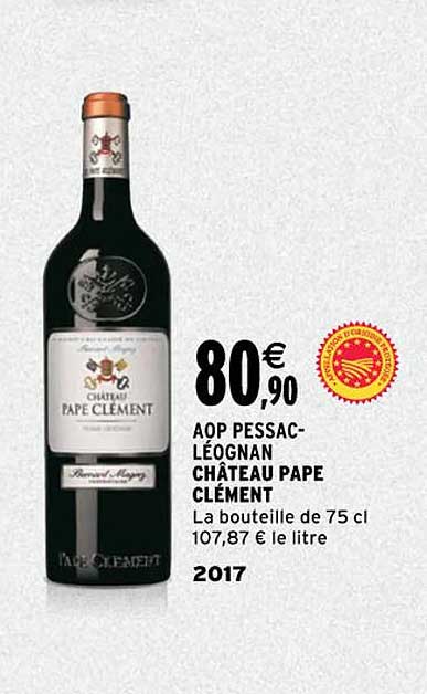 aop pessac-léognan château pape clément 2017