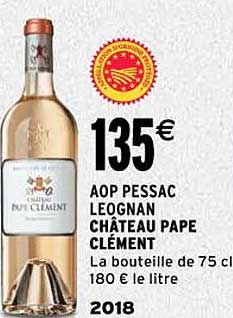 aop pessac leognan château pape clément 2018