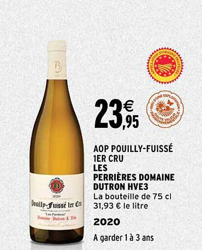 aop pouilly-fuissé 1er cru les perrières domaine dutron hve3 2020