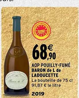 aop pouilly-fumé baron de l de ladoucette 2019