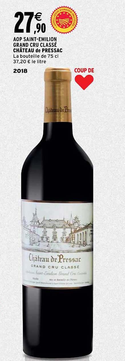 Aop Saint-émilion Grand Cru Classé Château De Pressac 2018