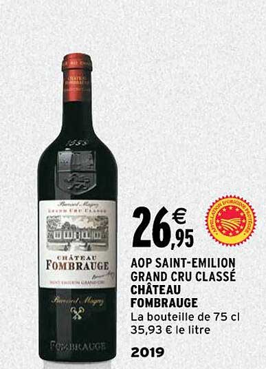 Aop Saint-émilion Grand Cru Classé Château Fombrauge 2019