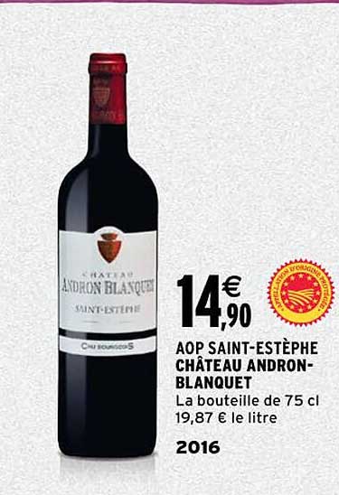 aop saint-estèphe château andron-blanquet 2016