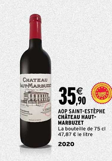 aop saint-estèphe château haut-marbuzet 2020