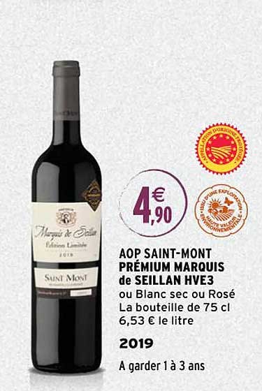 aop saint-mont prémium marquis de seillan hve3 2019