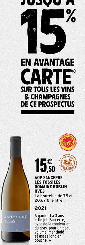 aop sancerre les fossiles domaine roblin hve3 2021