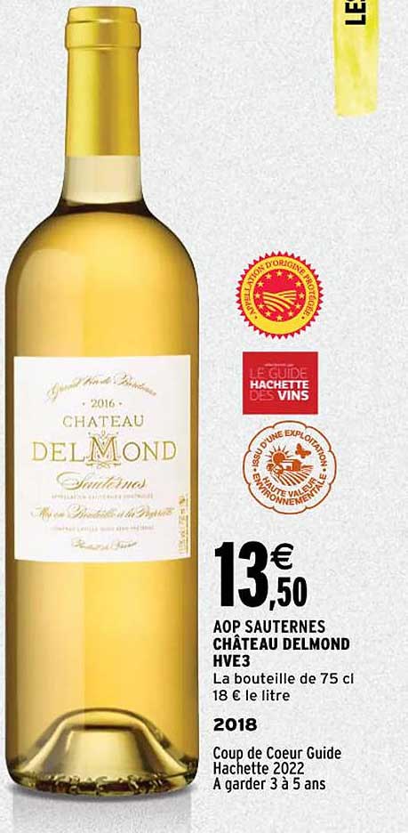 aop sauternes château delmond hve3 2018