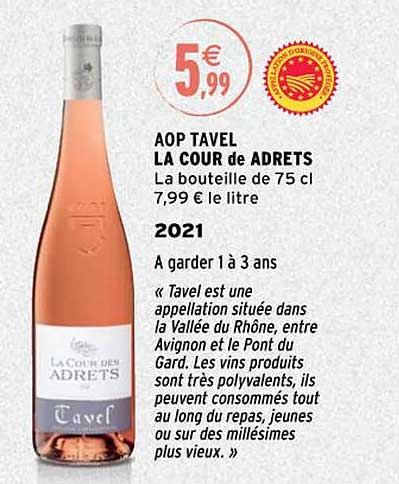 aop tavel la cour de adrets 2021