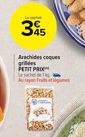 arachides coques grillées petit prix