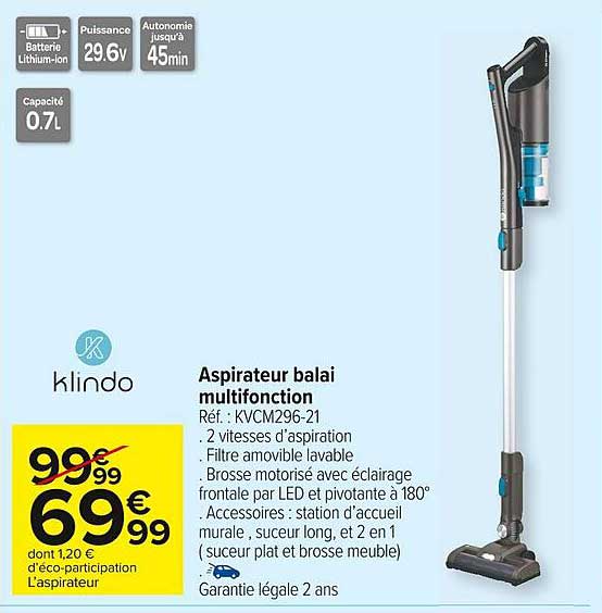 Aspirateur Balai Multifonction Klindo