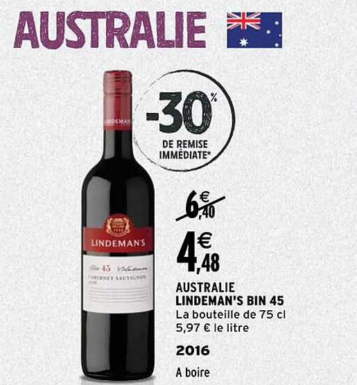 australie lindeman's bin 45 2016