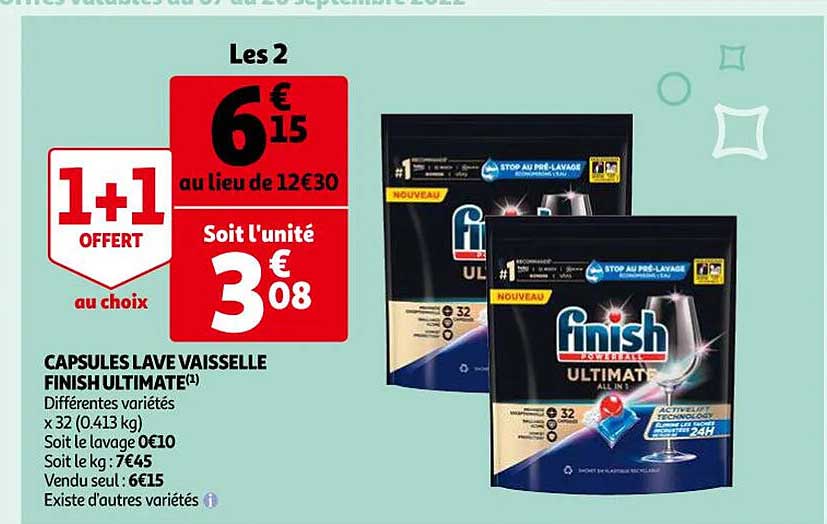 capsules lave vaisselle finish ultimate