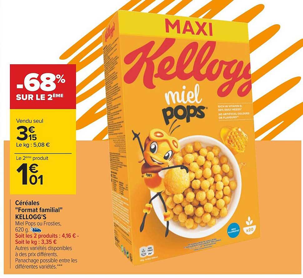 céréales "format familial" kellogg's