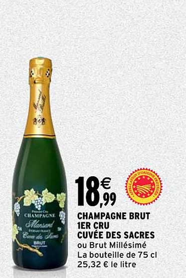 champagne brut 1er cru cuvée des sacres