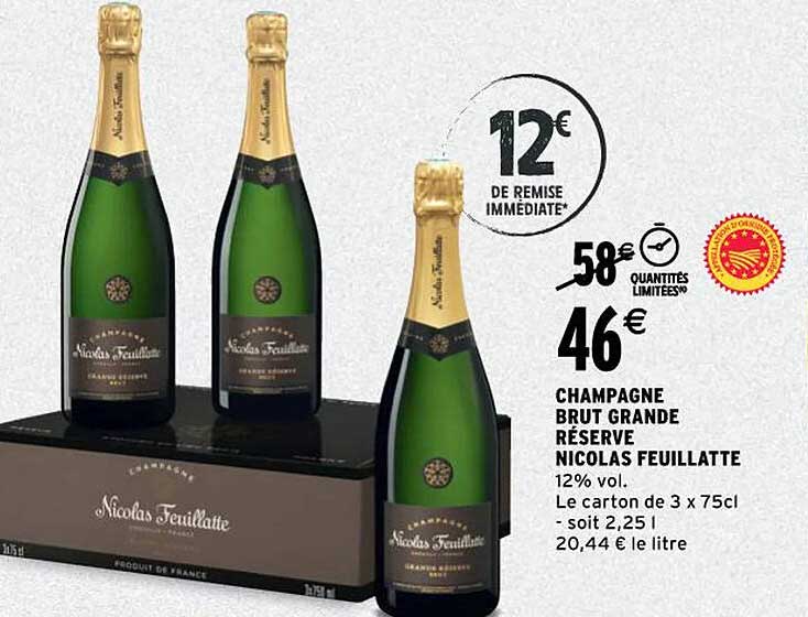 champagne brut grande réserve nicolas feuillatte