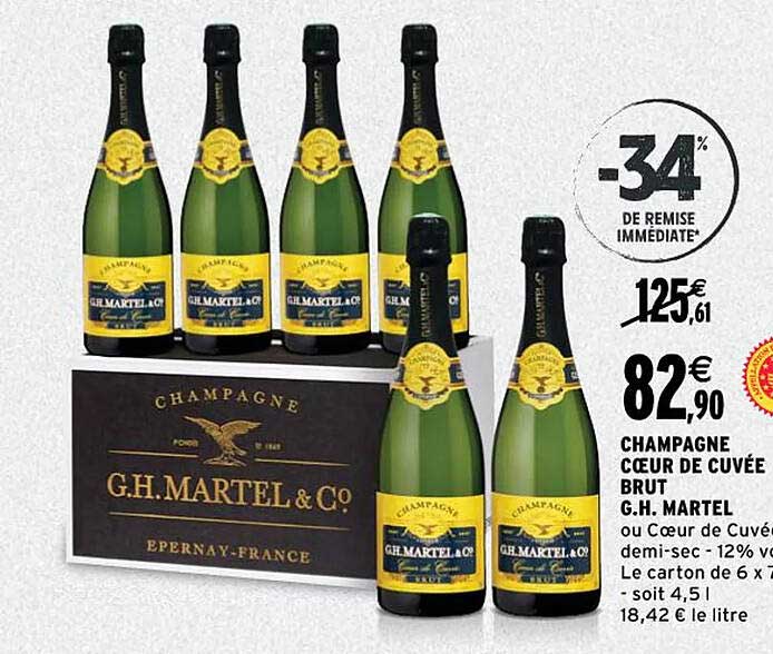 champagne cœur de cuvée brut g.h. martel