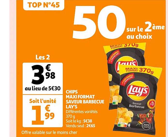 Chips Maxi Format Saveur Barbecue Lay's