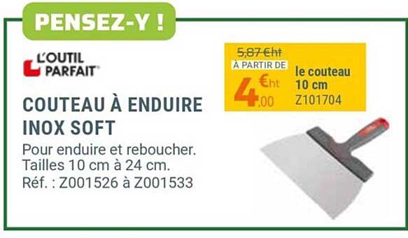 couteau à enduire inox soft
