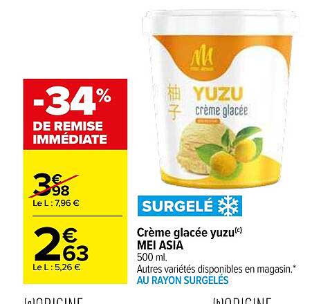 Crème Glacée Yuzu Mei Asia