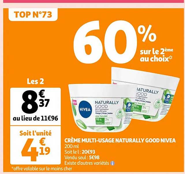crème multi-usage naturally good nivea