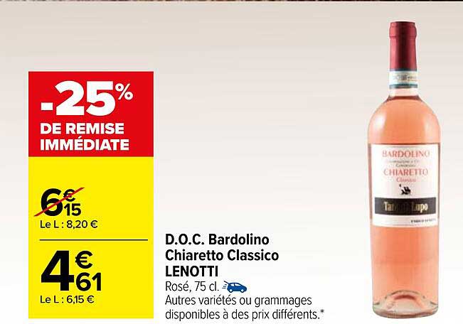 d.o.c. bardolino chiaretto classico lenotti