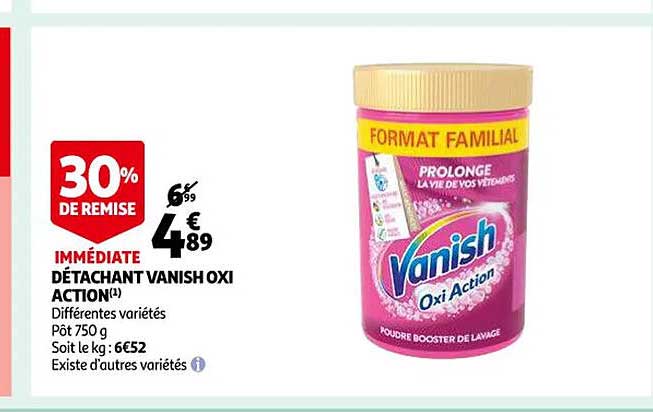 détachant vanish oxi action