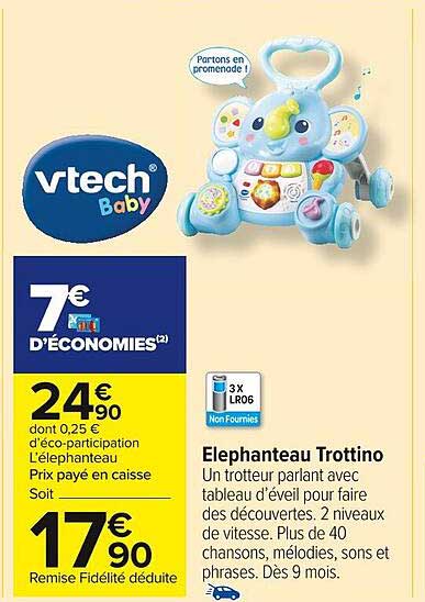 éléphanteau trottino vtech baby