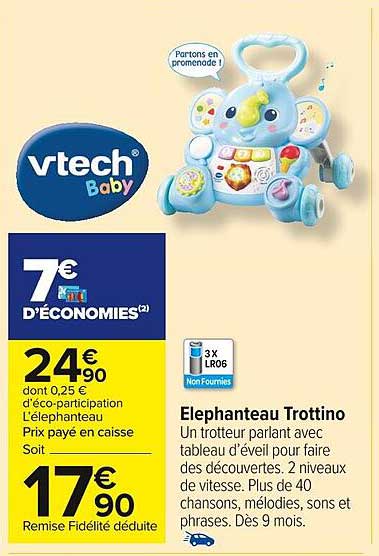 éléphanteau trottino vtech baby