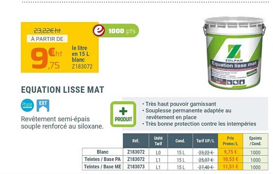 équation lisse mat zolpan