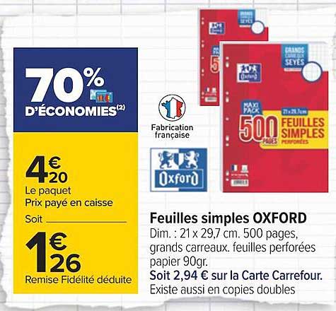 Feuilles Simples Oxford