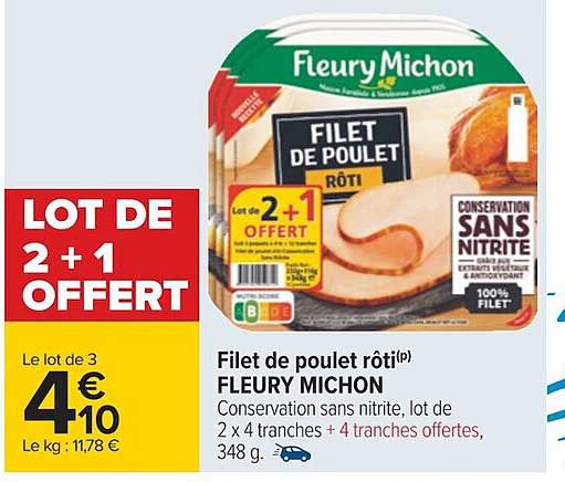 Filet De Poulet Rôti Fleury Michon